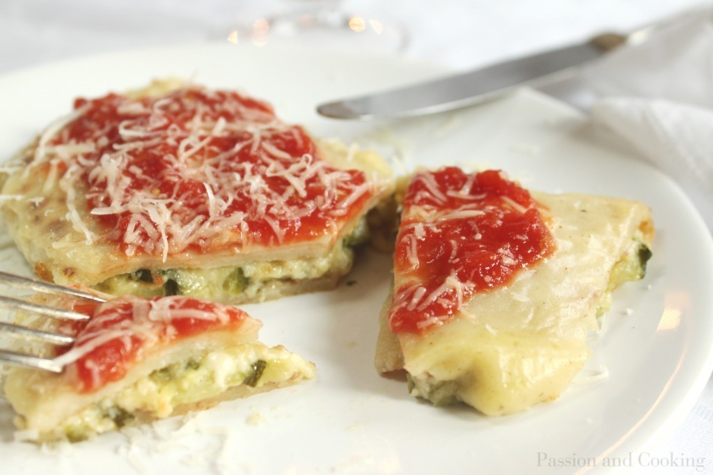 Crespelle con zucchine e crescenza