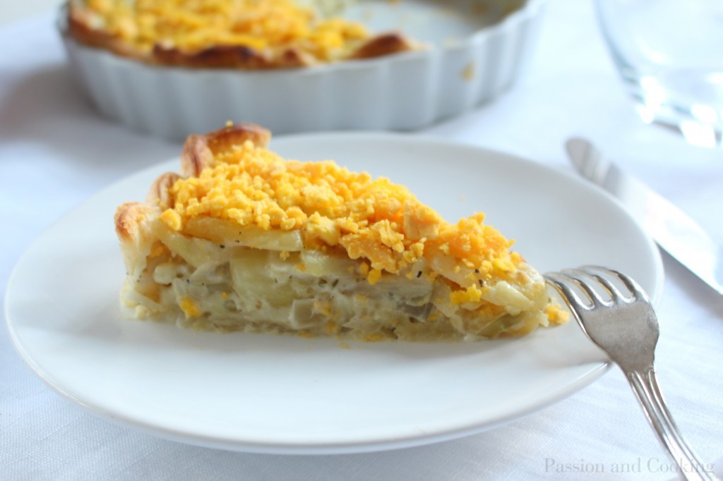 Tortino con patate e scalogno