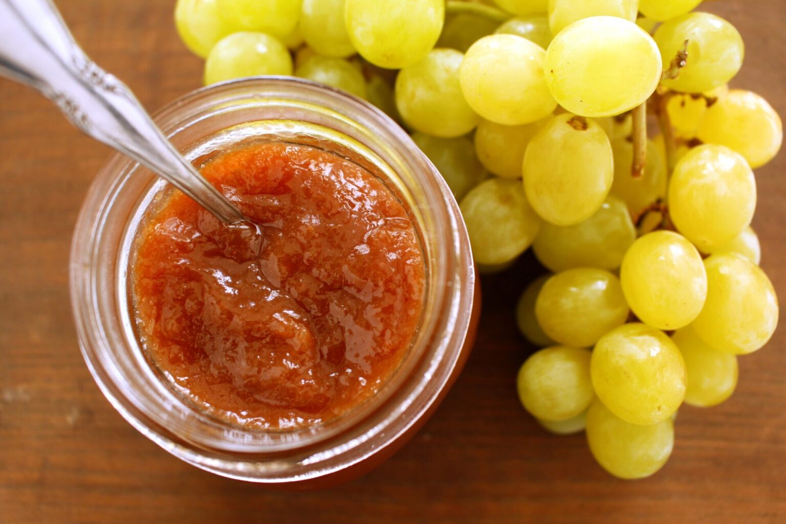 Homemade white grape jam