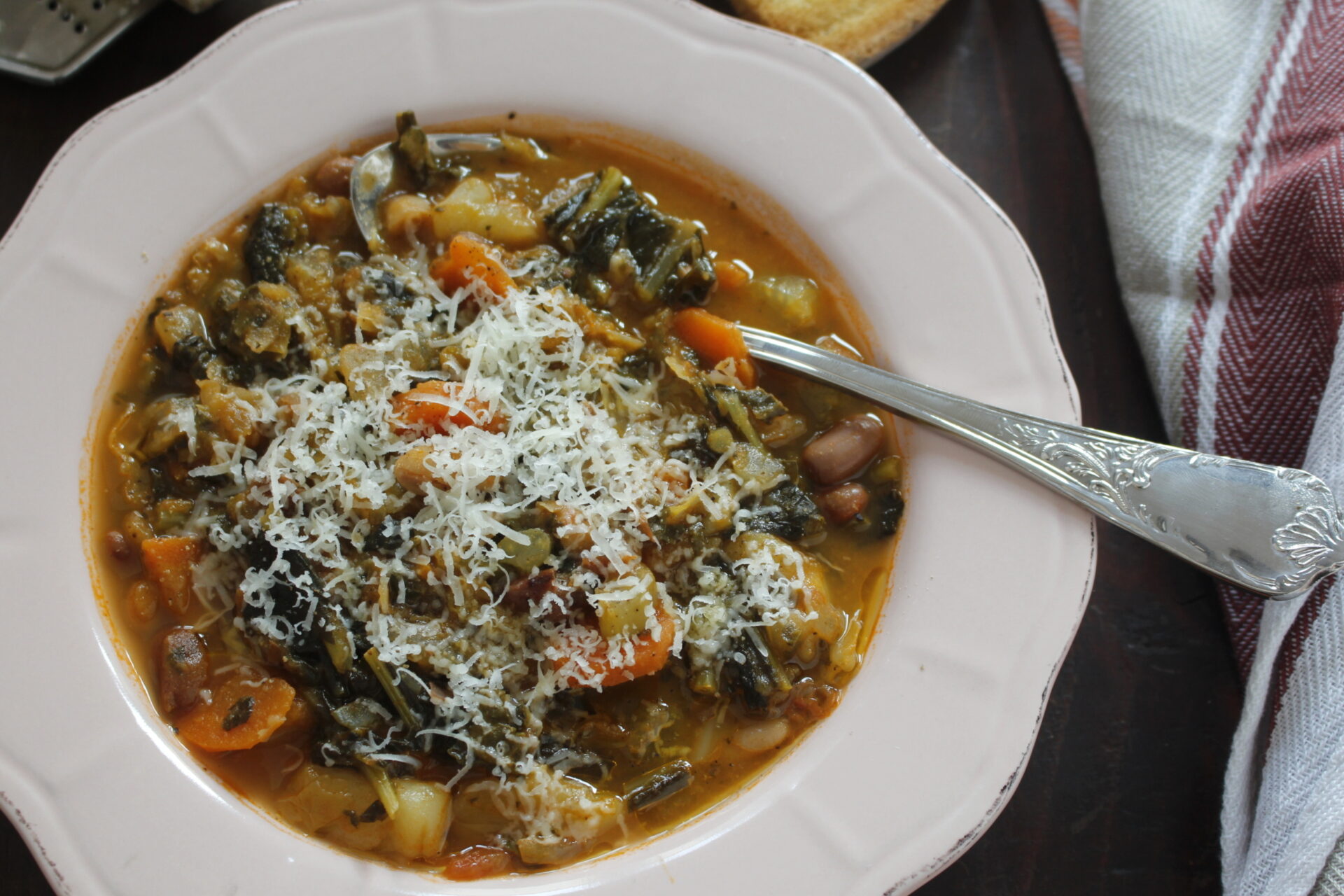 Ribollita a healthy Italian soup beloning to the Tuscan cuisine