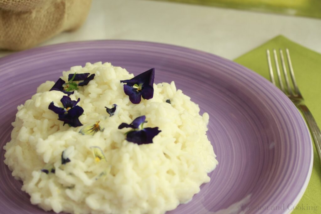 Risotto con le violette