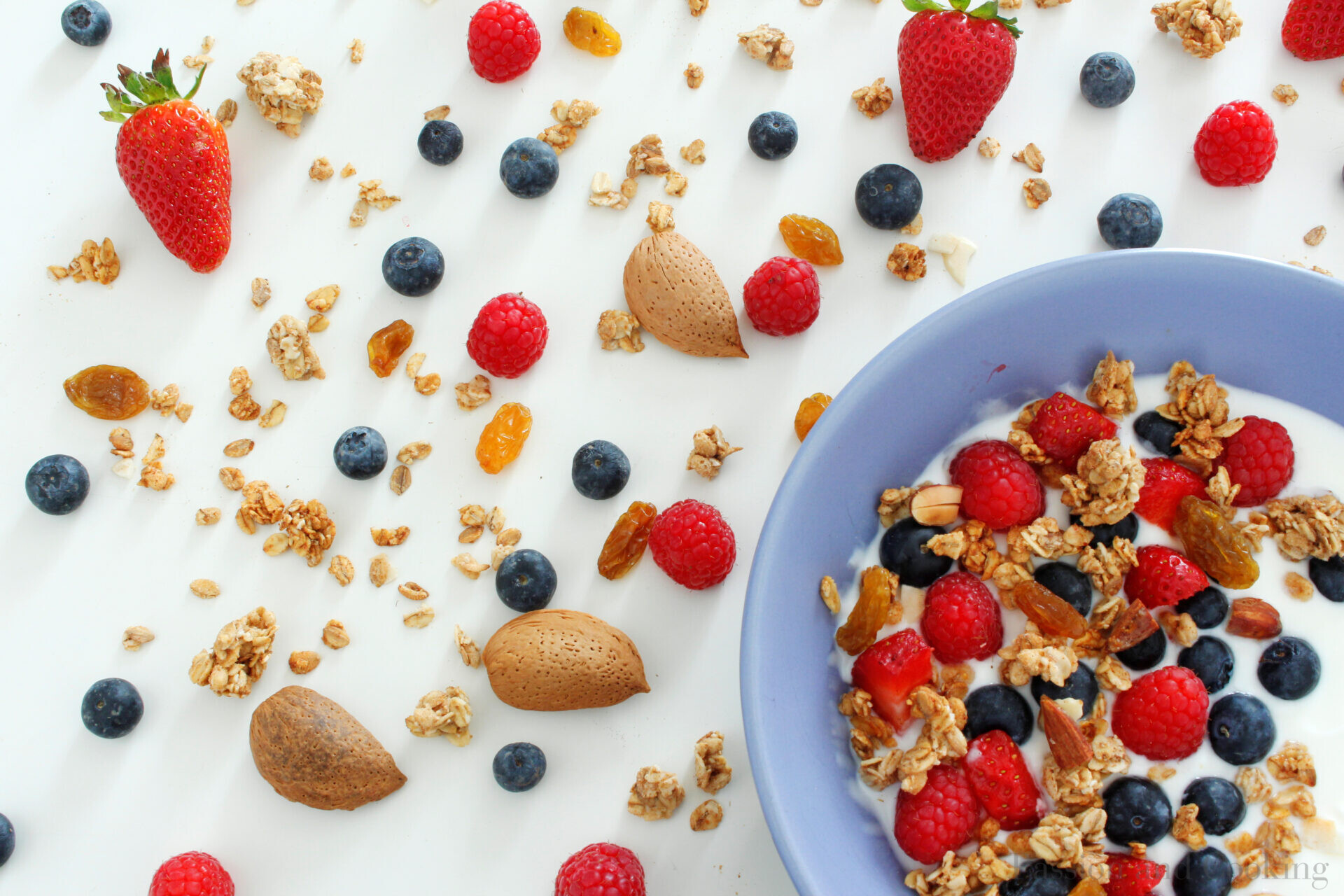 Homemade muesli, a tasty and healthy breakfast