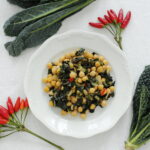 Chickpeas and kale