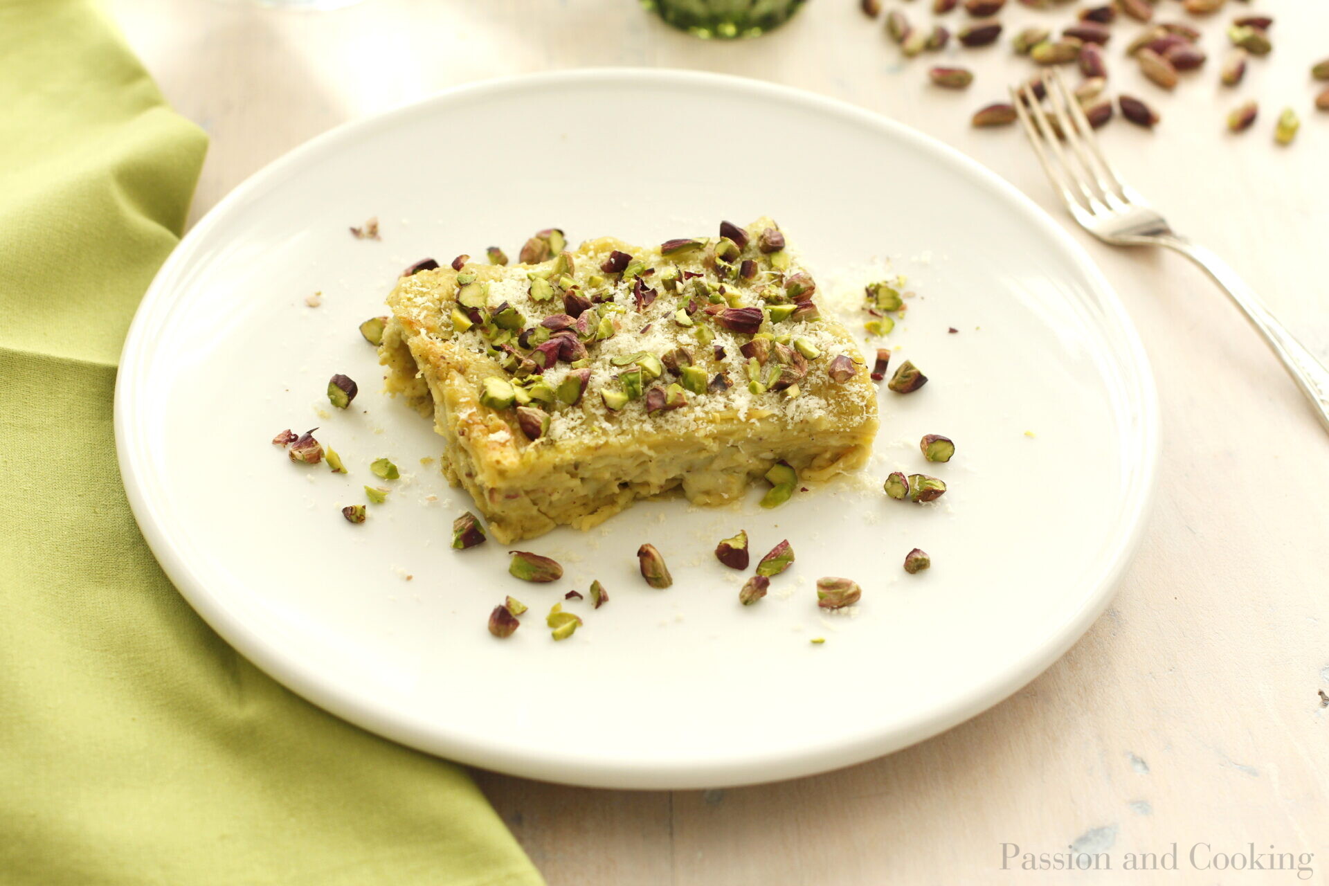 Lasagne al pesto di pistacchi