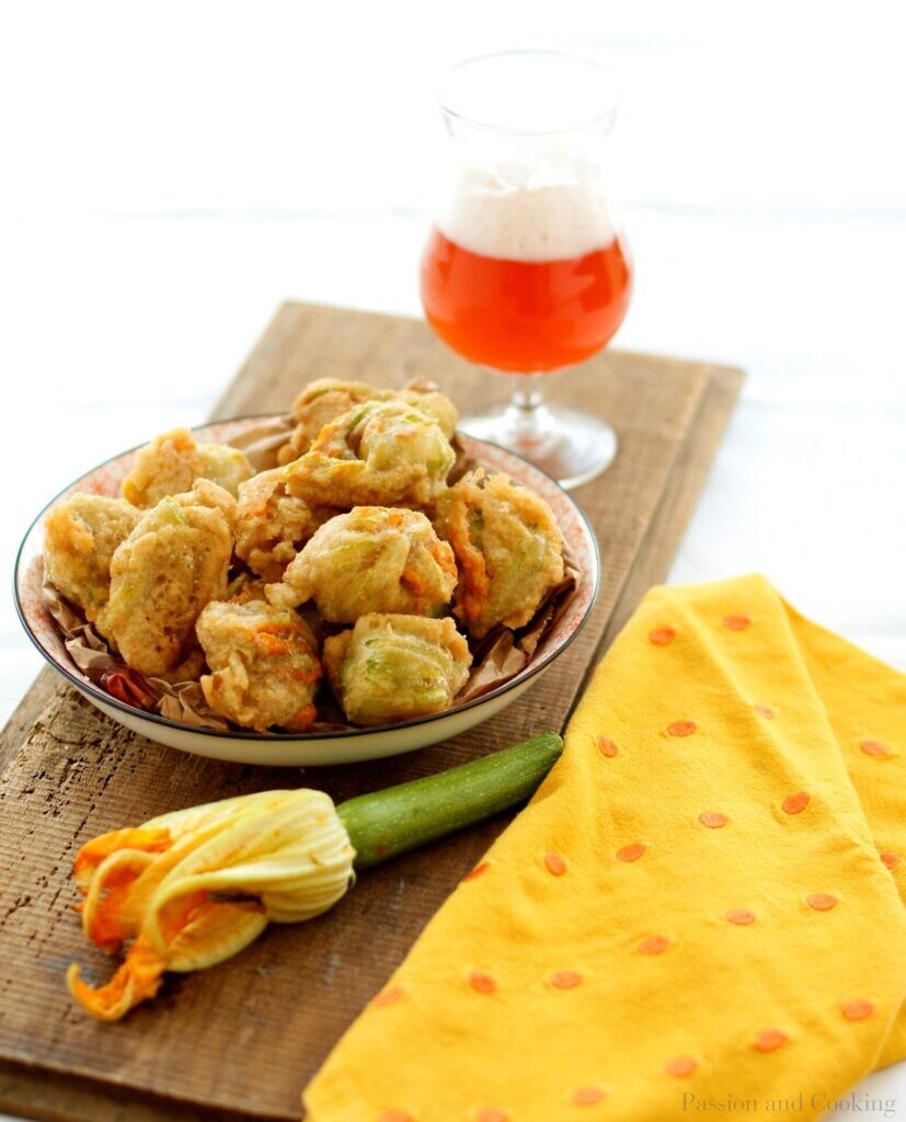 Fiori di Zucca in Pastella di Birra (Zucchini Flowers in Beer Batter) Passion and cooking