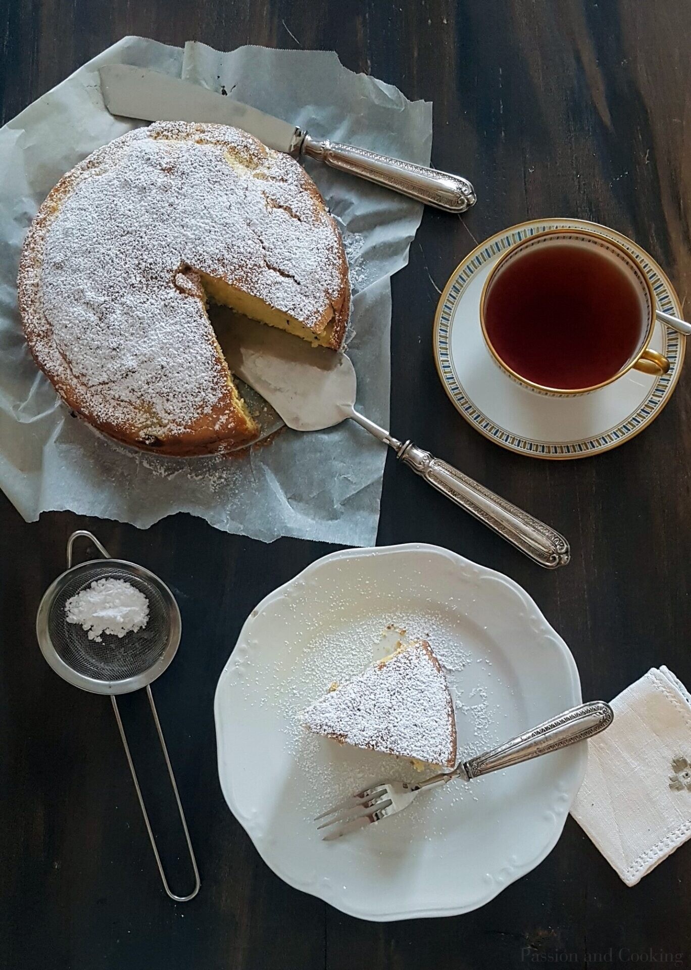 Kiwi and orange cake