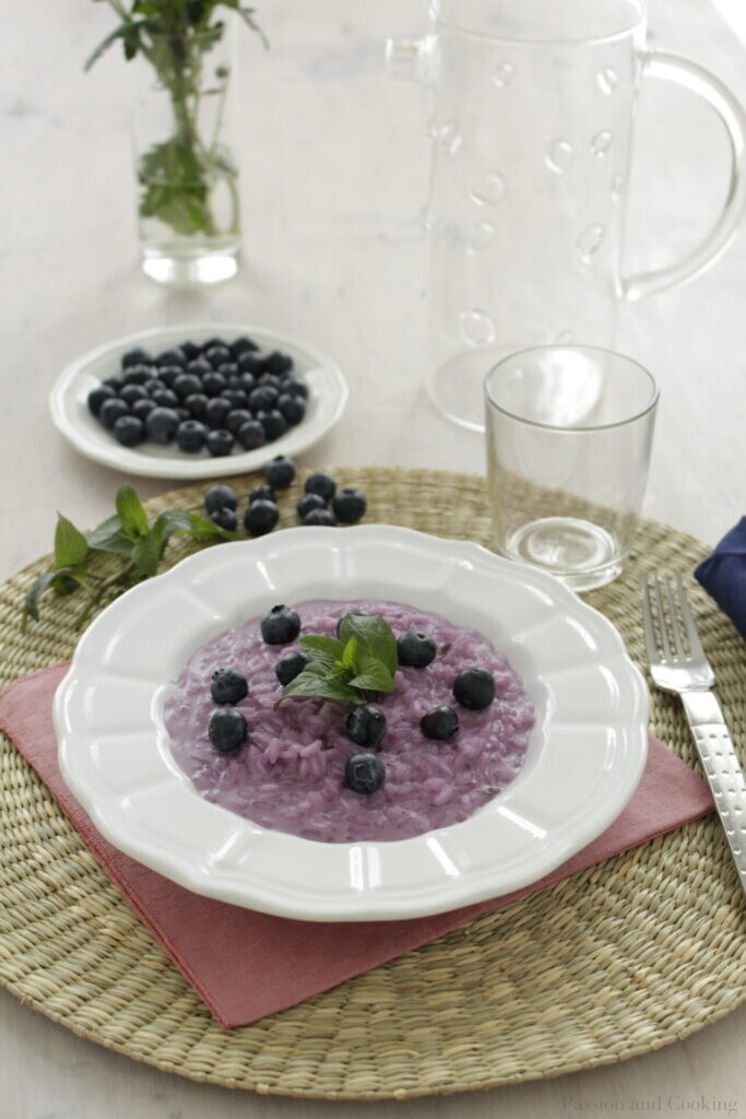 Bluberries Risotto and Robiola cheese